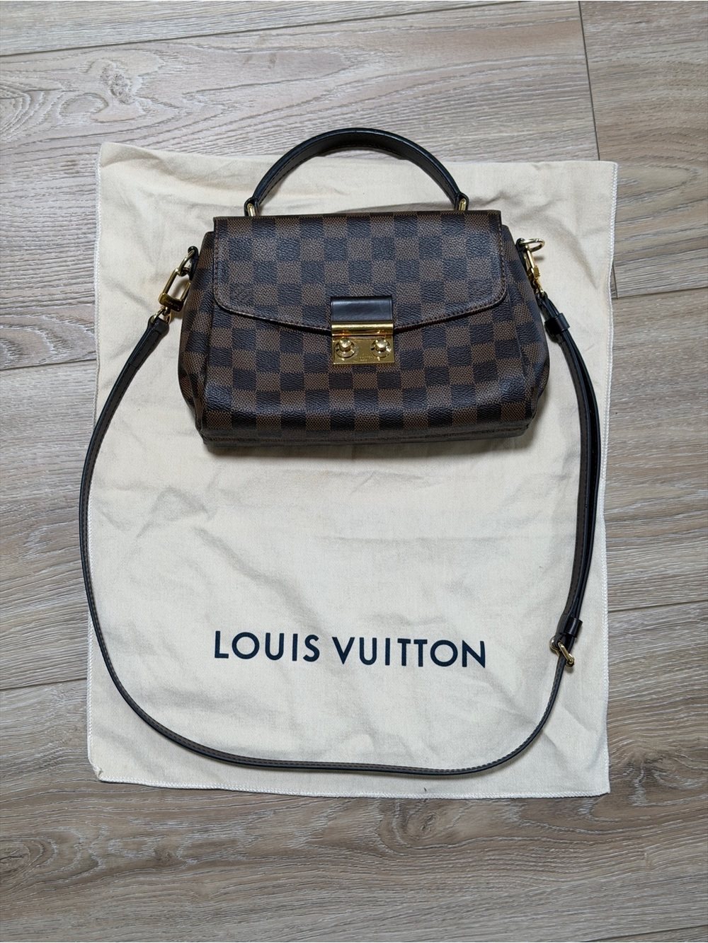 Louis Vuitton Brown Damier Ebene Crosette with Adjustable Strap
